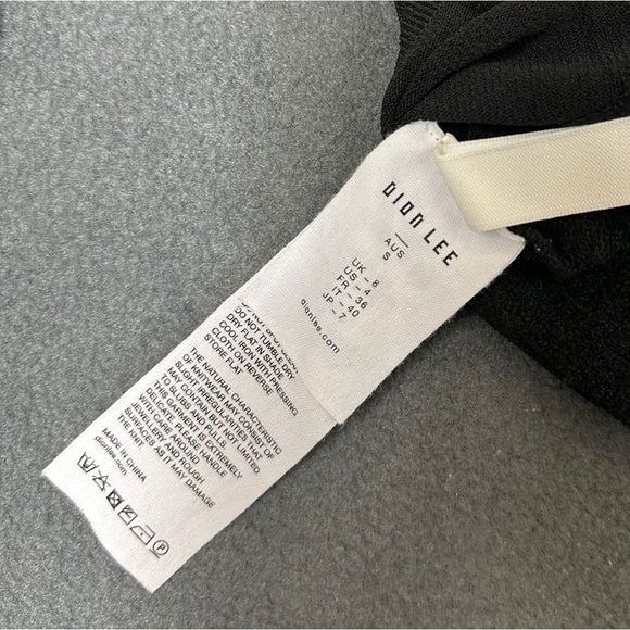 New Dion Lee Chenille Intarsia Knit Black Mini Dress Size 4 - Picture 9 of 14